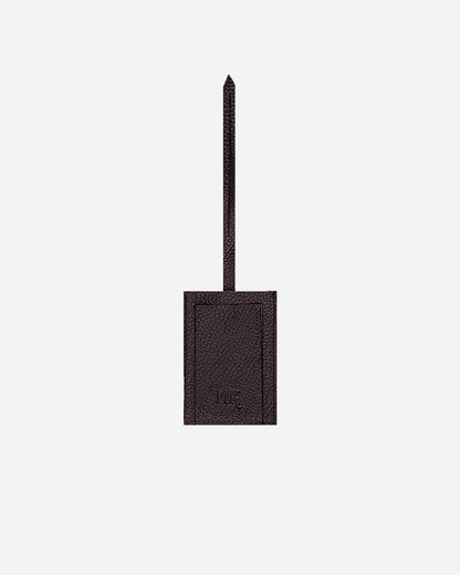 Black Large Luggage tag  - Real Leather