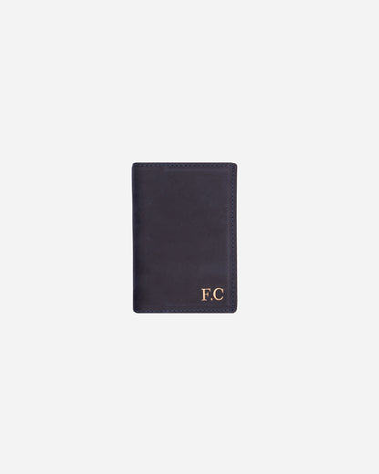 Dark Blue Passport & Card holder - Real Leather