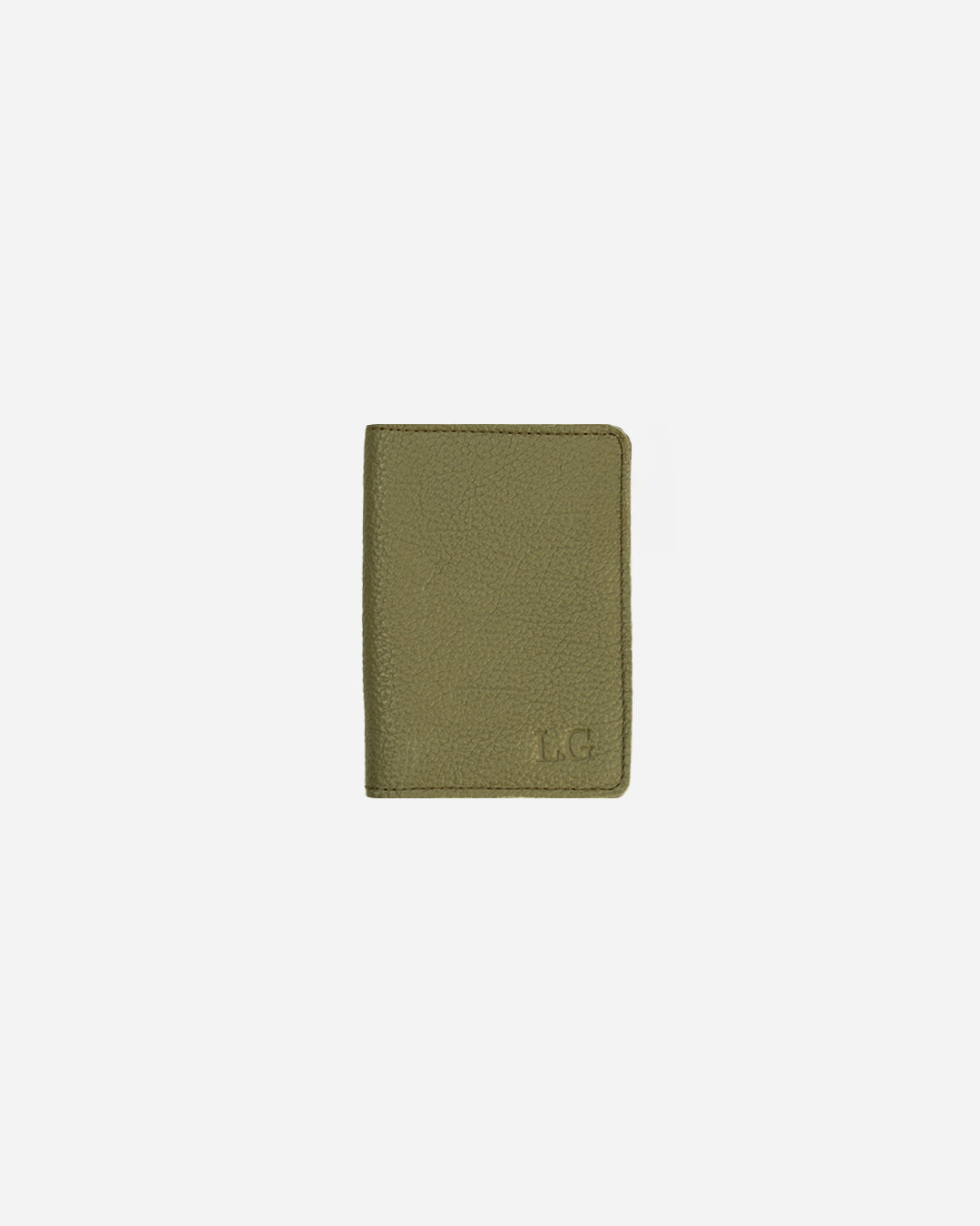 Green Keychain & Cardholder & Luggage tag & Passport Cover (Set) - Real Leather