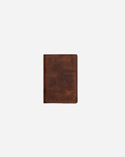 Dark Brown Passport & Card holder - Real Leather