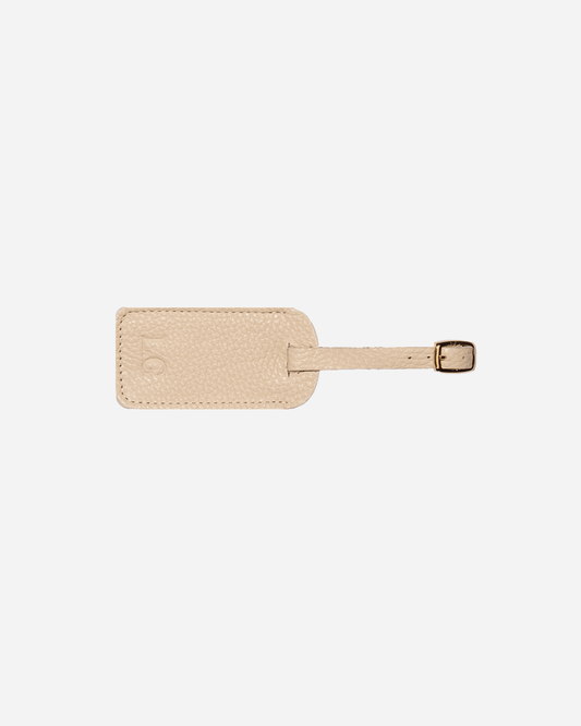 Offwhite Luggage Tag - Real Leather