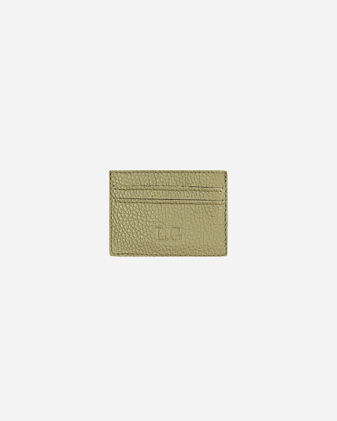 Green Keychain & Cardholder (Set) - Real Leather