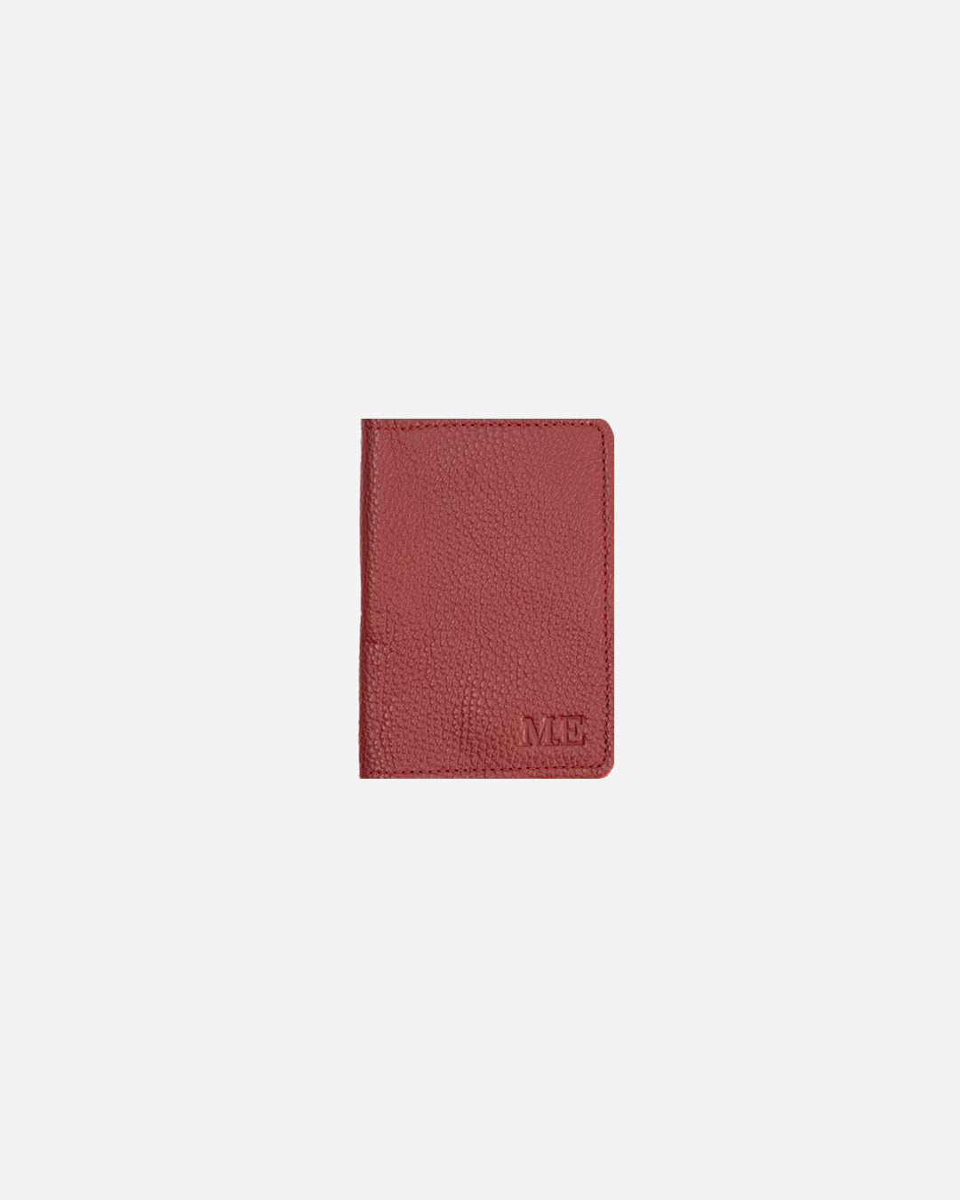 Maroon Luggage tag & Passport cover (Set) - Real Leather