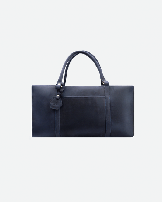 Dark Blue Dufflebag Large - Real Leather