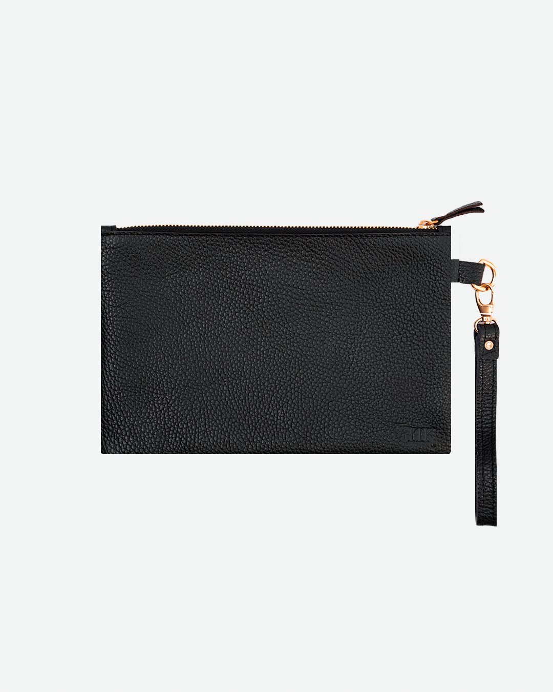 Black Sunglasses Pouch & Zip Card Holder & Medium Zipper Pouch (Set) - Real Leather