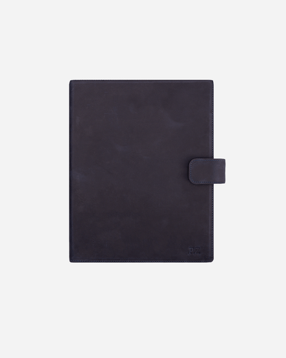 Dark Blue A4 Folder - Real Leather