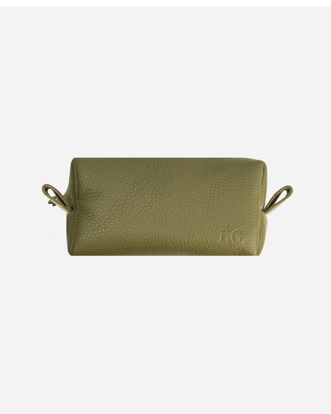 Green Toiletry Pouch - Real Leather