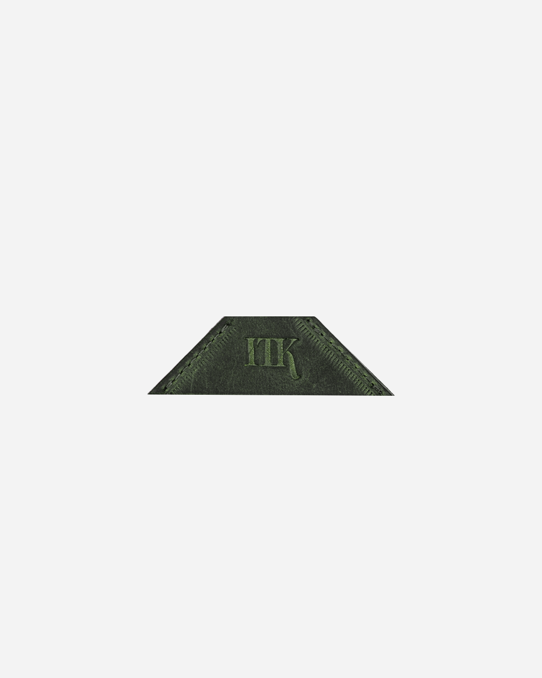 Dark Green Bookmark - Real Leather