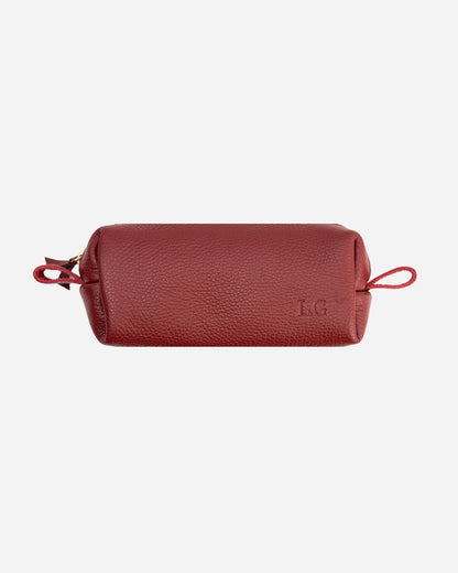 Maroon Pencil case - Real Leather