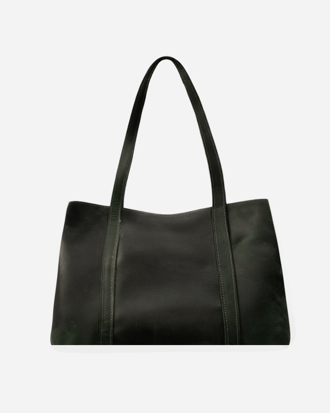 Dark Green Totebag - Real Leather