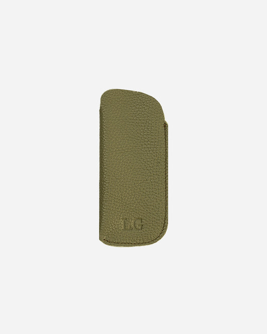Green Sunglasses Sleeve - Real Leather