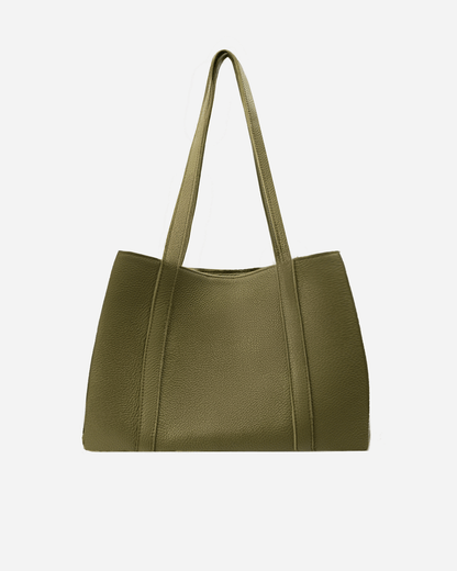 Green Totebag - Real Leather