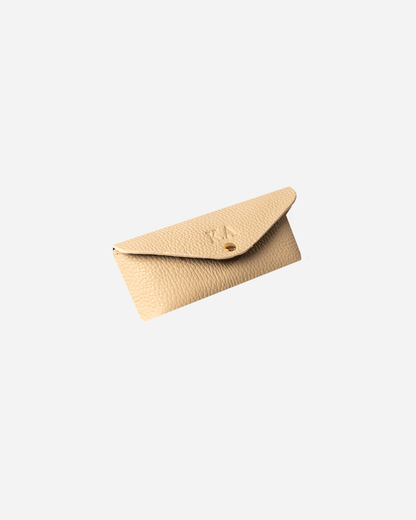 Offwhite Sunglasses Pouch & Zip Card Holder & Medium Zipper Pouch (Set) - Real Leather