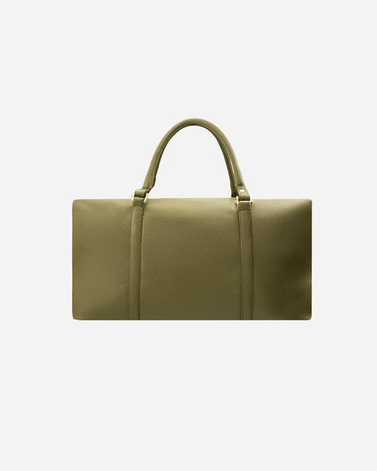 Green Dufflebag Large - Real Leather