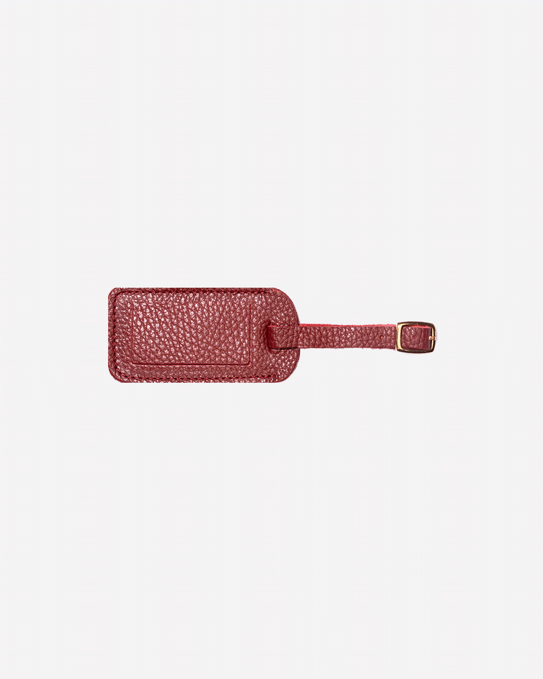 Maroon Luggage Tag - Real Leather