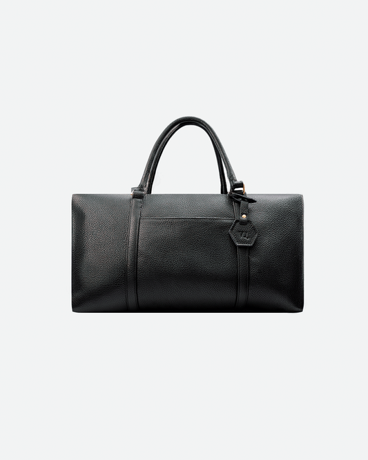 Black Dufflebag Large - Real Leather