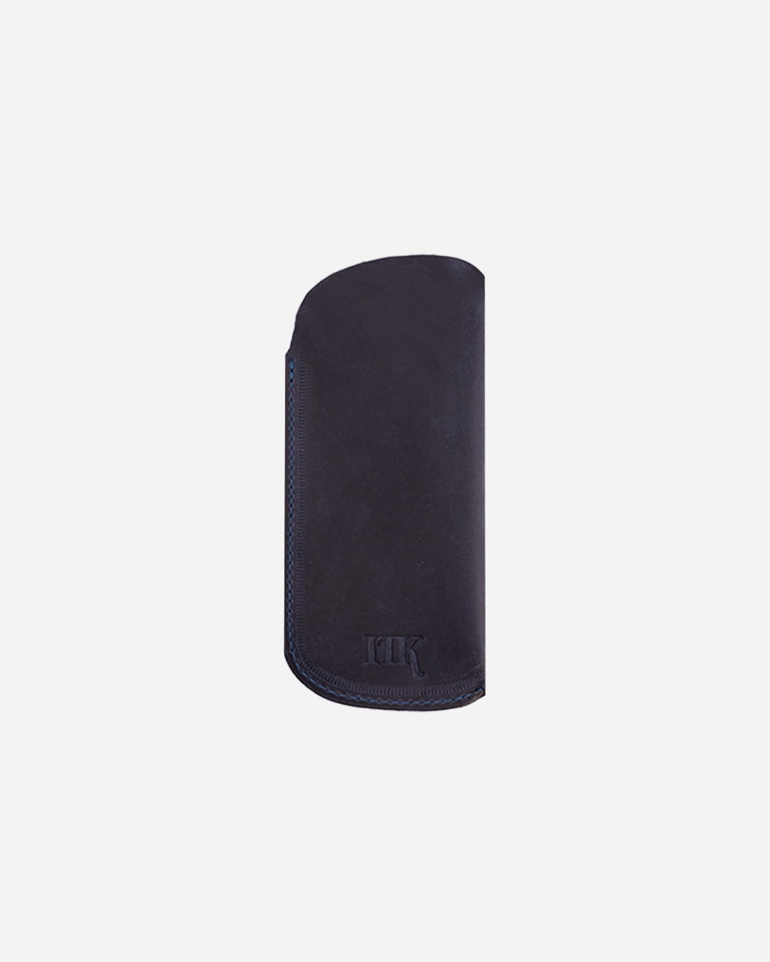 Dark Blue Sunglasses Sleeve - Real Leather