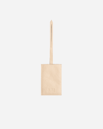 Offwhite Large Luggage tag  - Real Leather