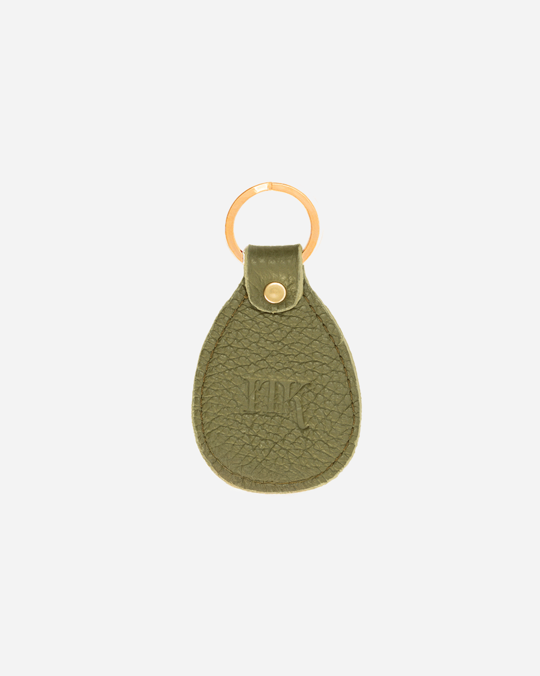 Green Keychain - Real Leather