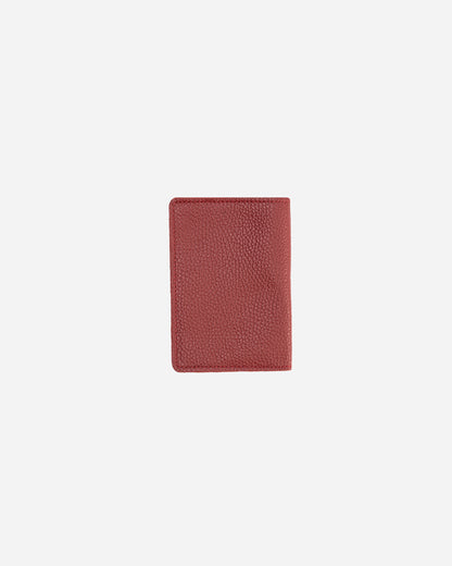 Maroon Keychain & Cardholder & Luggage tag & Passport Cover (Set) - Real Leather