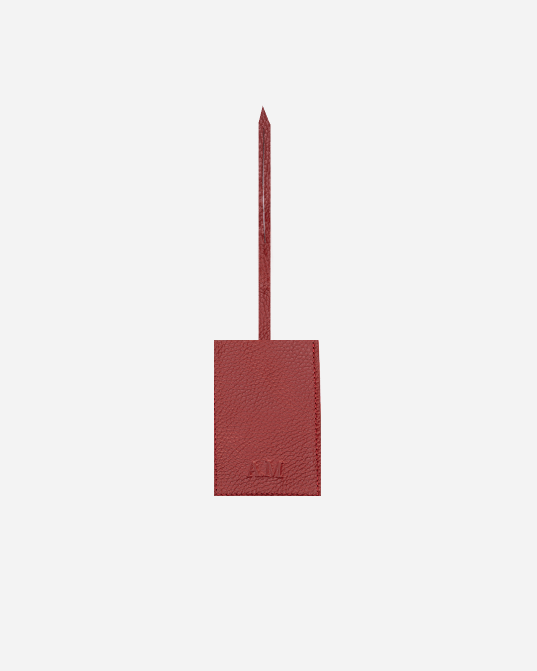 Maroon Large Luggage tag  - Real Leather