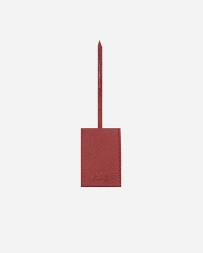 Maroon Large Luggage tag  - Real Leather