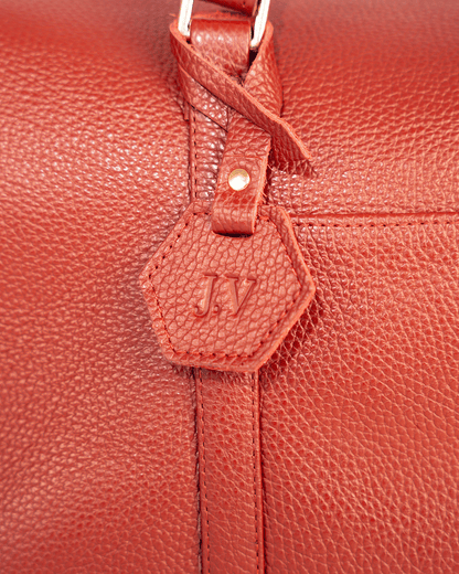 Maroon Dufflebag Large - Real Leather