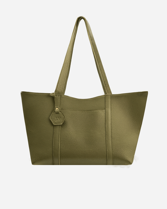 Green Totebag - Real Leather