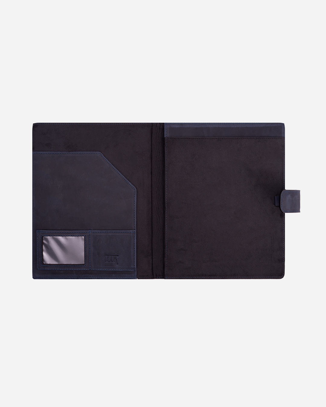 Dark Blue A4 Folder - Real Leather
