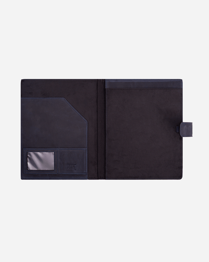 Dark Blue A4 Folder - Real Leather