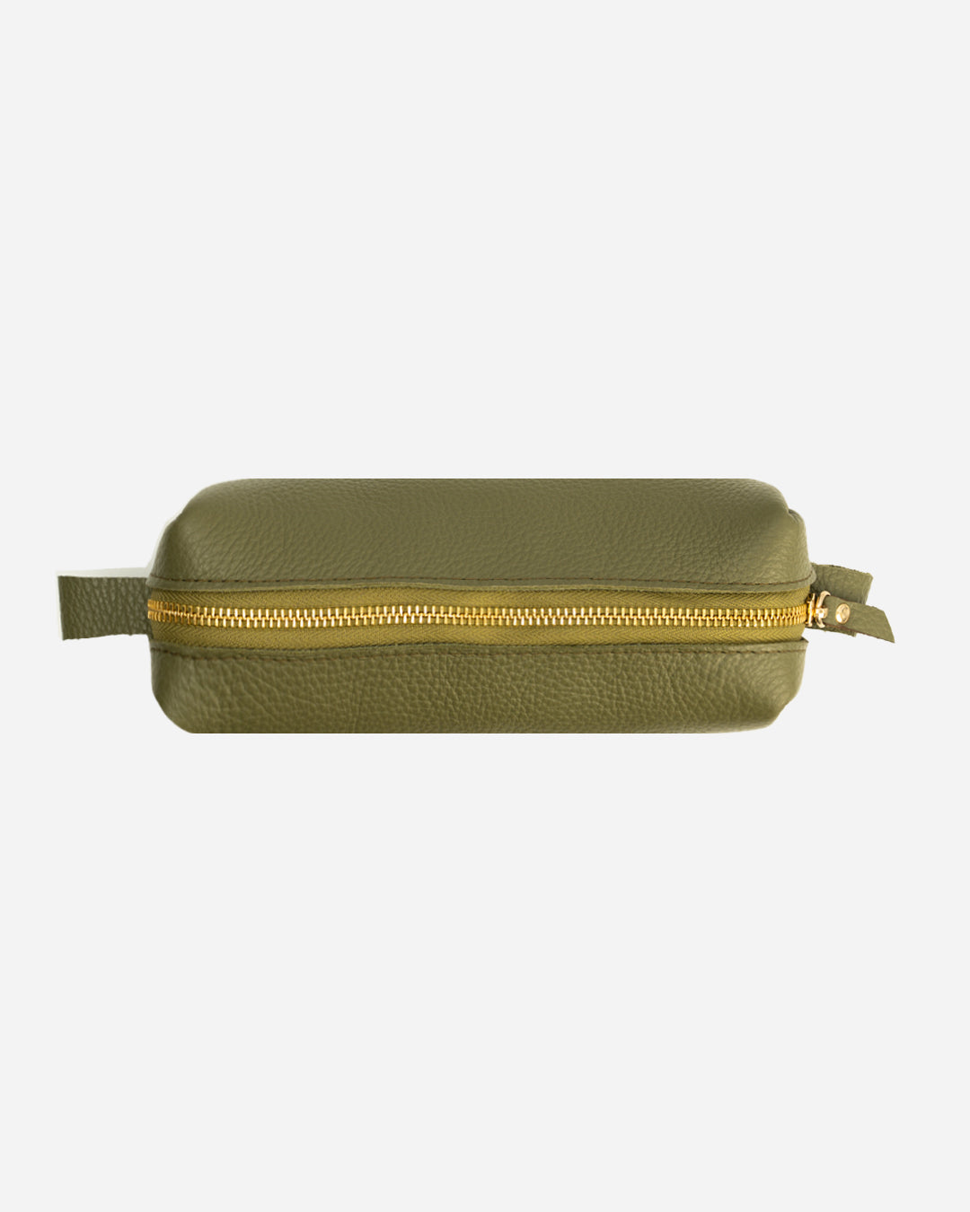 Green Pencil case - Real Leather