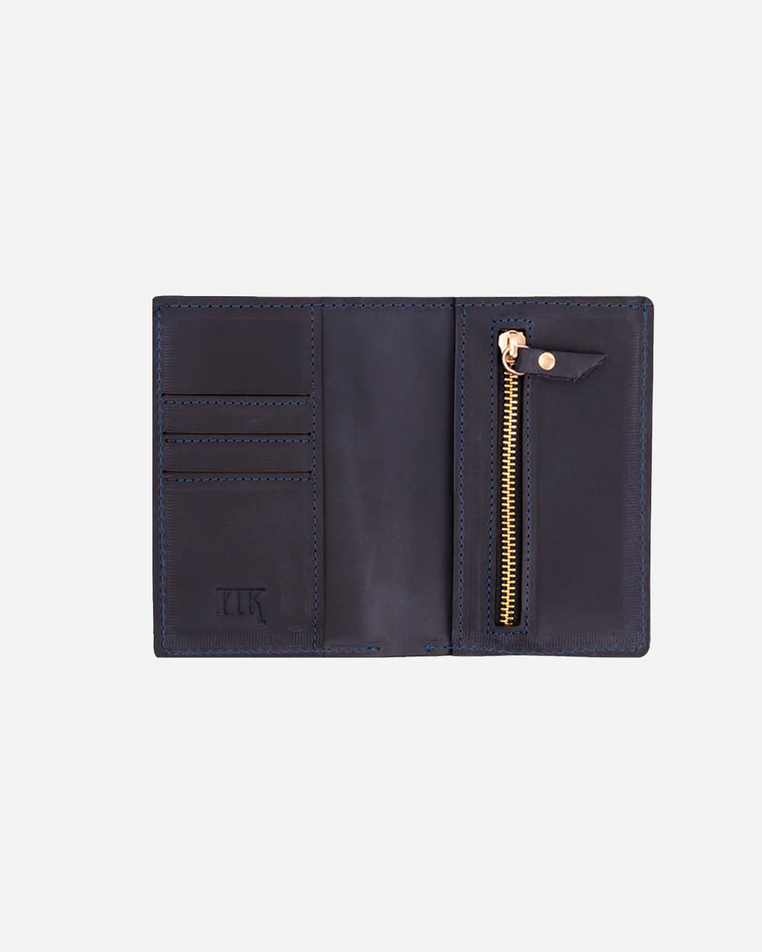 Dark Blue Wallet - Real Leather