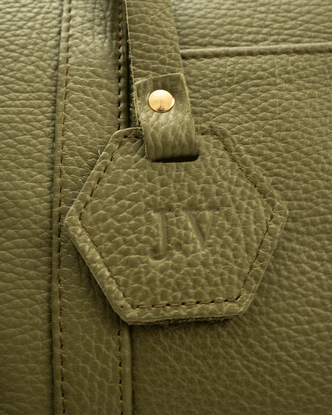 Green Dufflebag Large - Real Leather