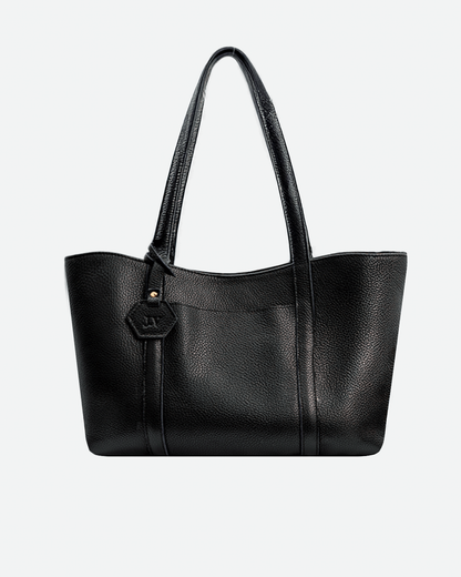 Black Totebag - Real Leather