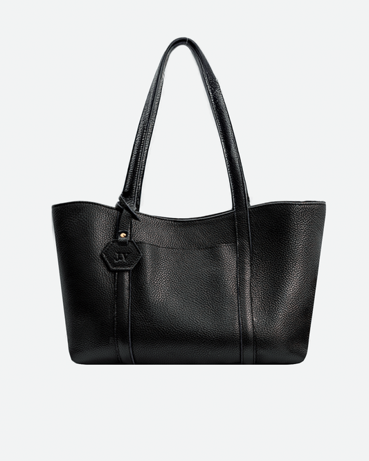 Black Totebag - Real Leather