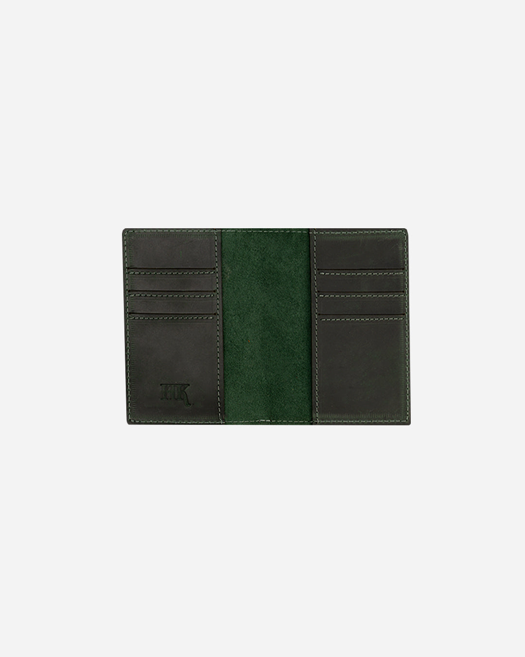 Dark Green Passport & Card holder - Real Leather