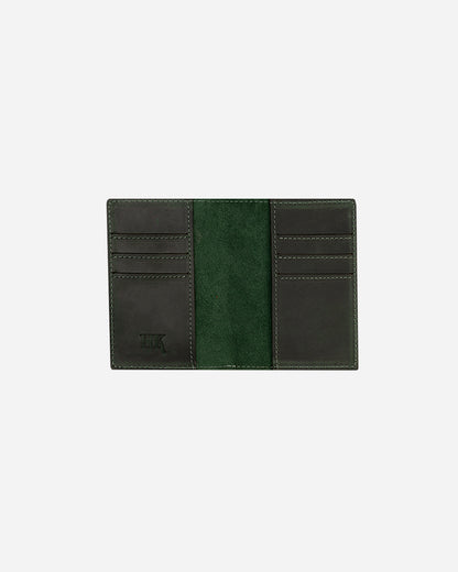 Dark Green Passport & Card holder - Real Leather