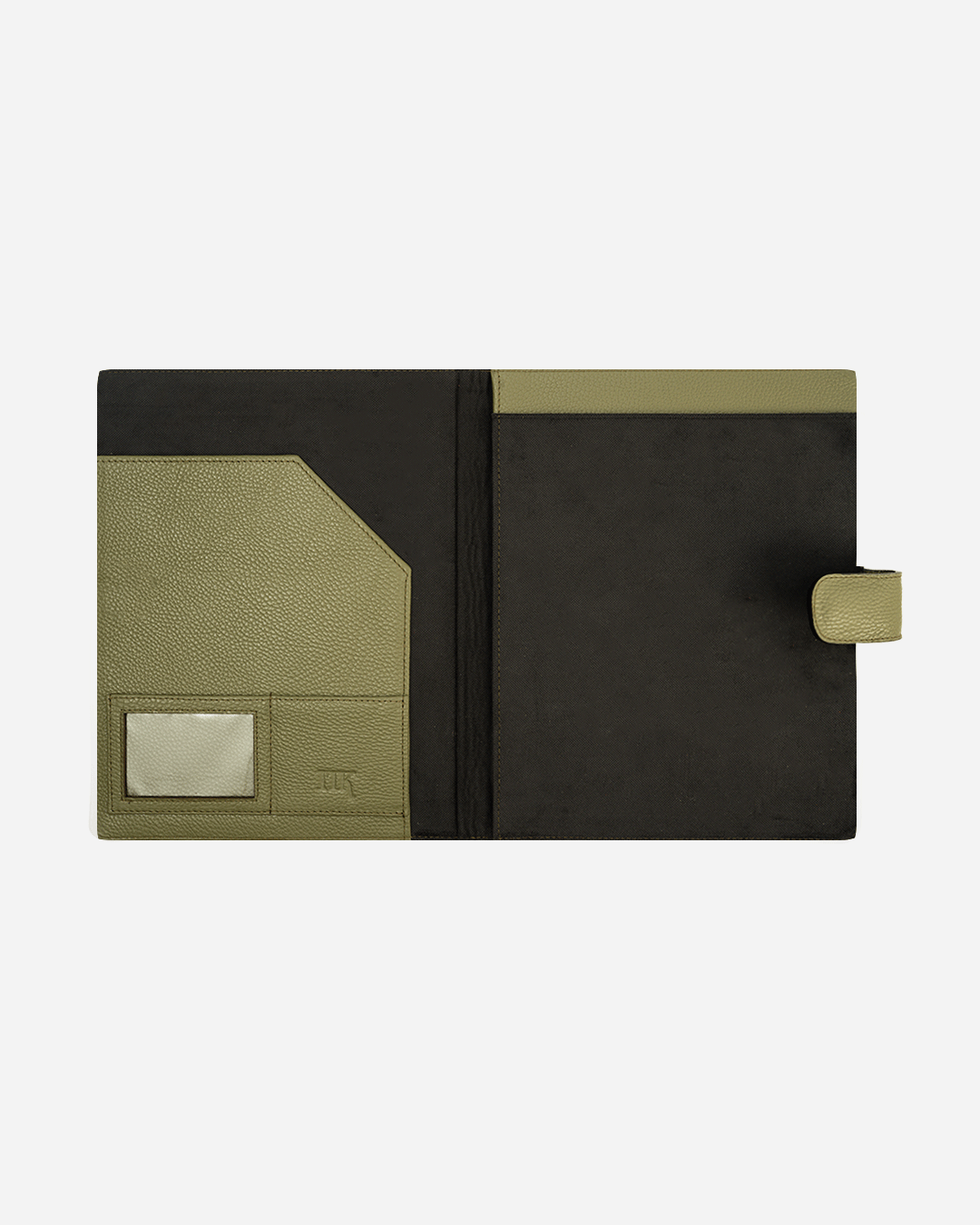 Green A4 Folder - Real Leather