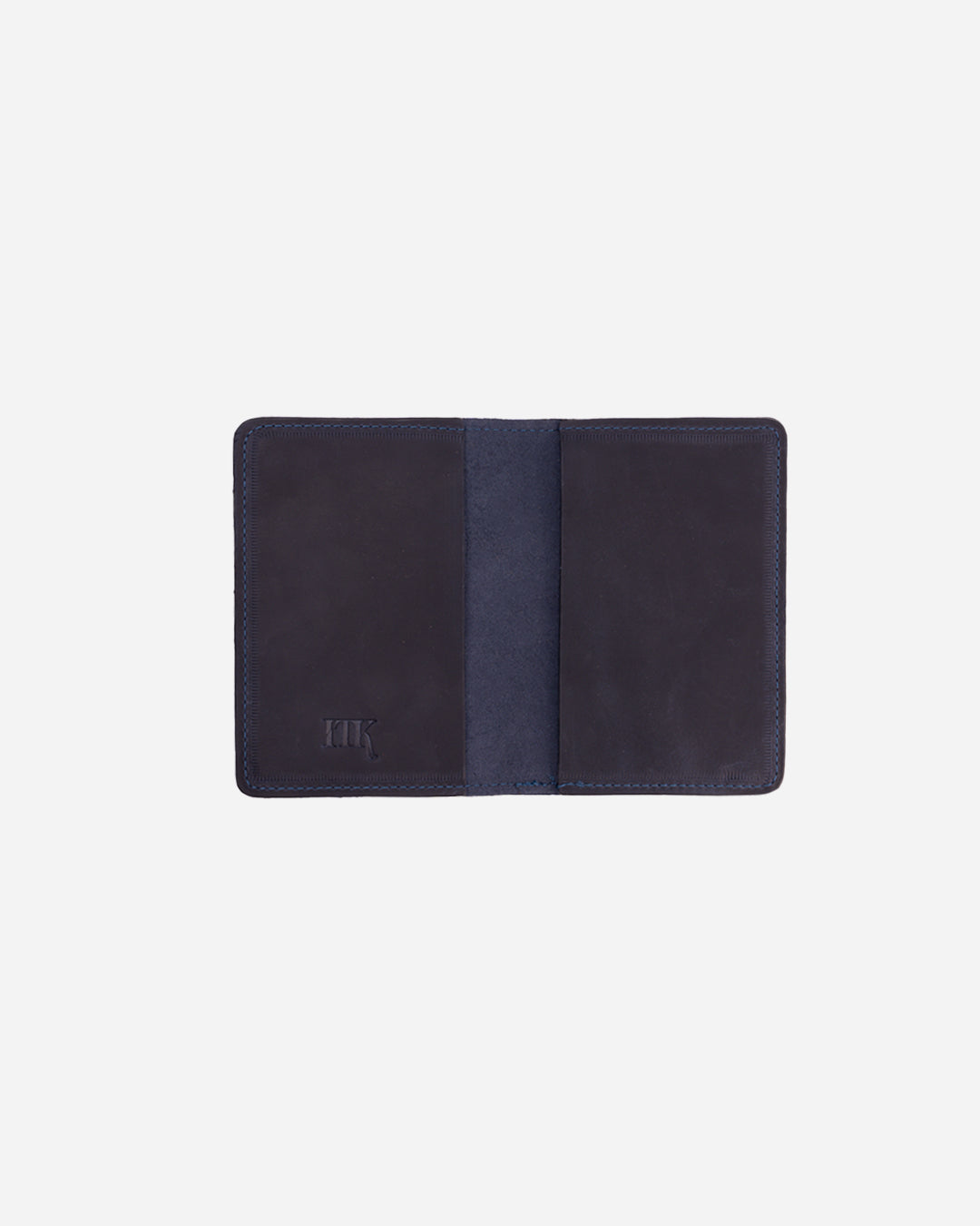 Dark Blue Luggage tag & Passport cover (Set) - Real Leather