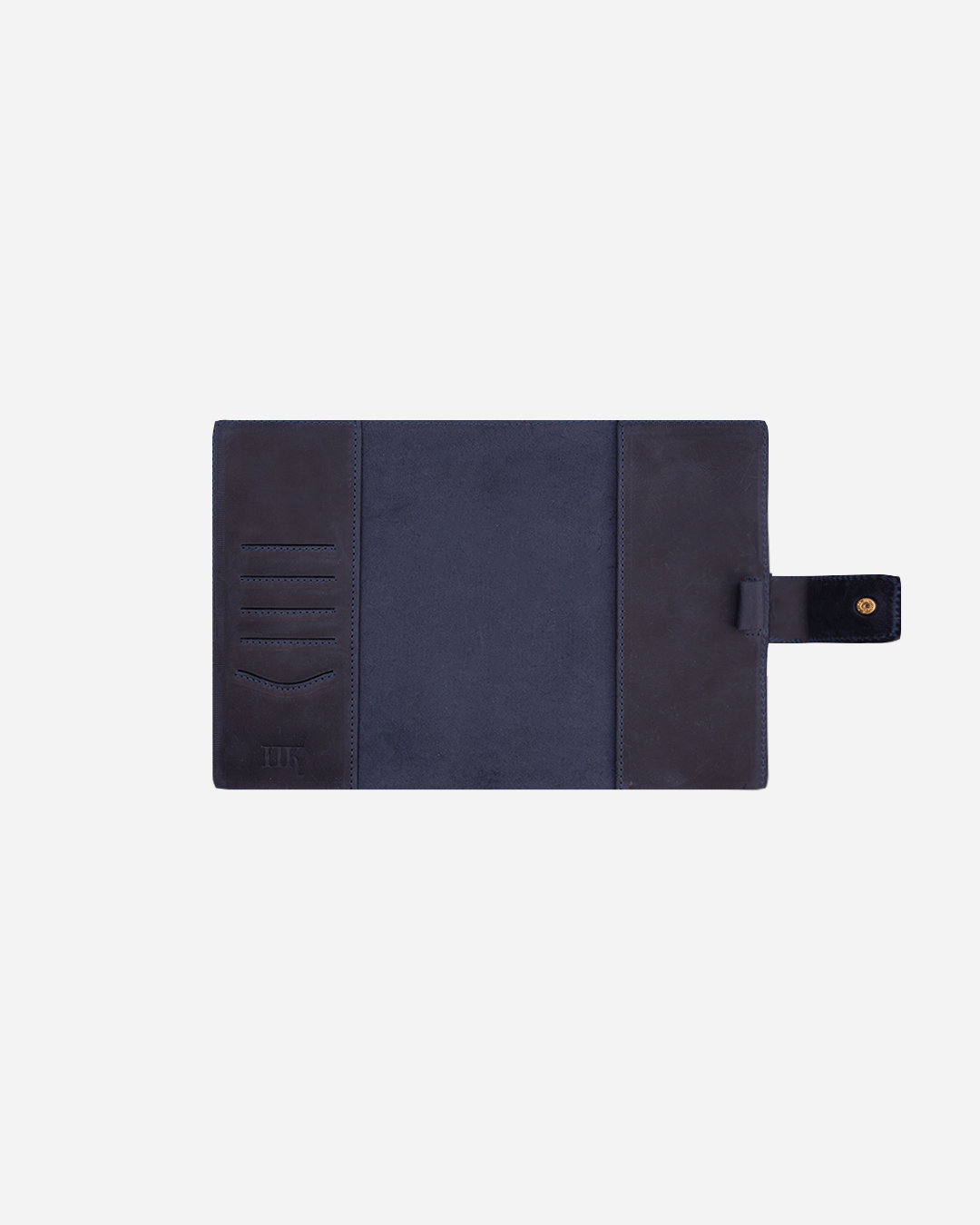 Dark Blue Bookmark & Pencil case & Diary Cover (Set) - Real Leather
