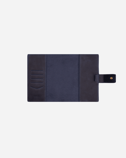 Dark Blue Bookmark & Pencil case & Diary Cover (Set) - Real Leather
