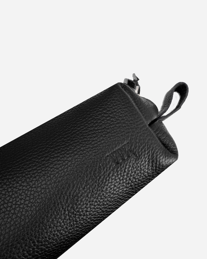 Black Pencil case - Real Leather