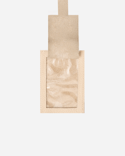 Offwhite Large Luggage tag  - Real Leather