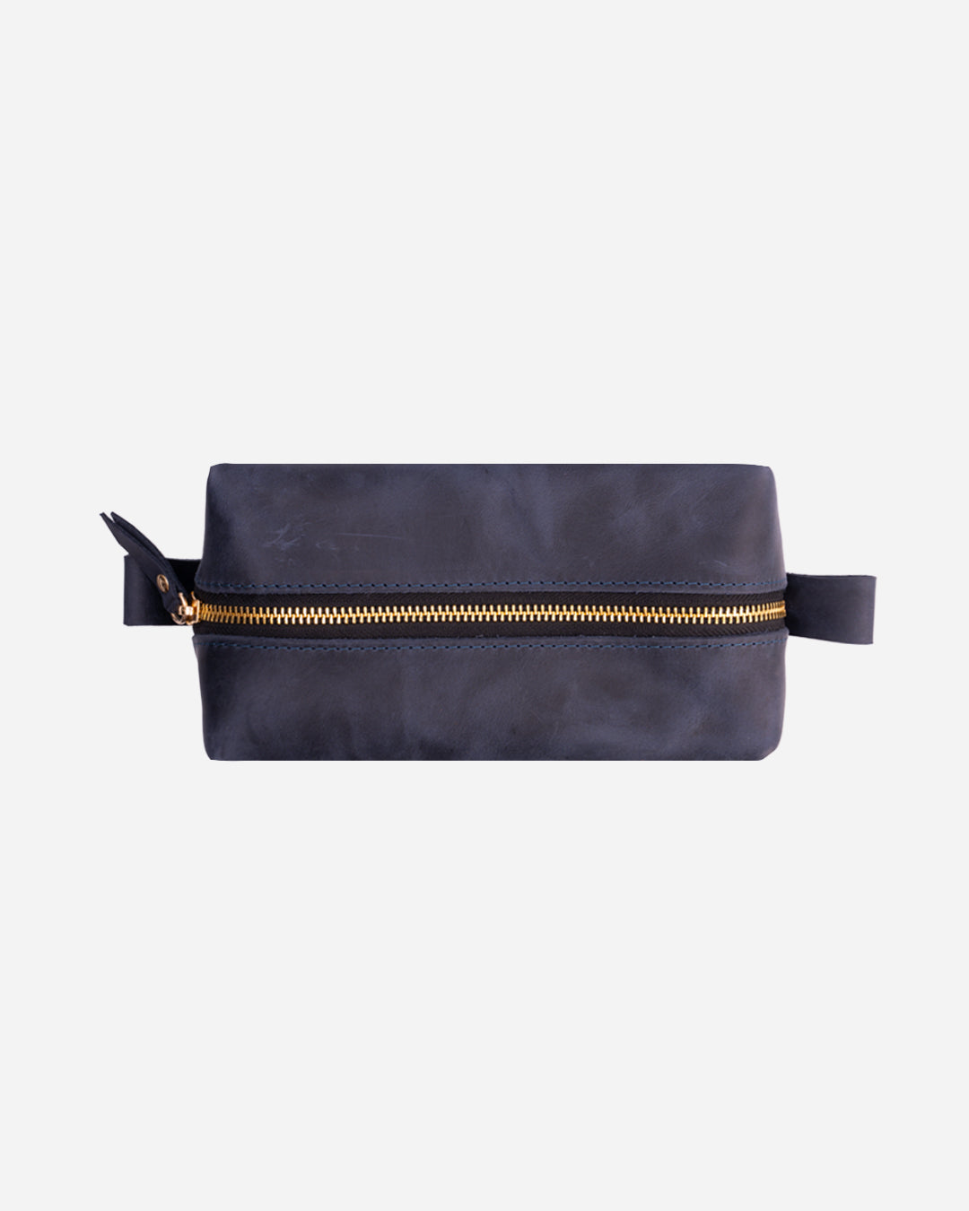 Dark Blue Toiletry Pouch - Real Leather