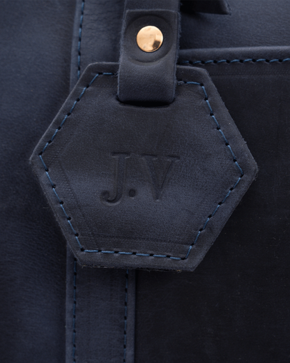 Dark Blue Dufflebag Large - Real Leather