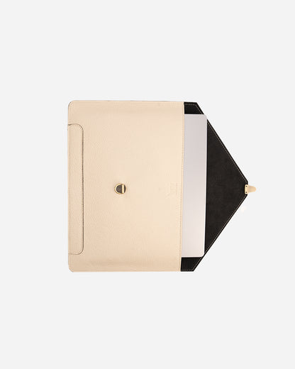 Offwhite Vintage Buckle Laptop Case - Real Leather