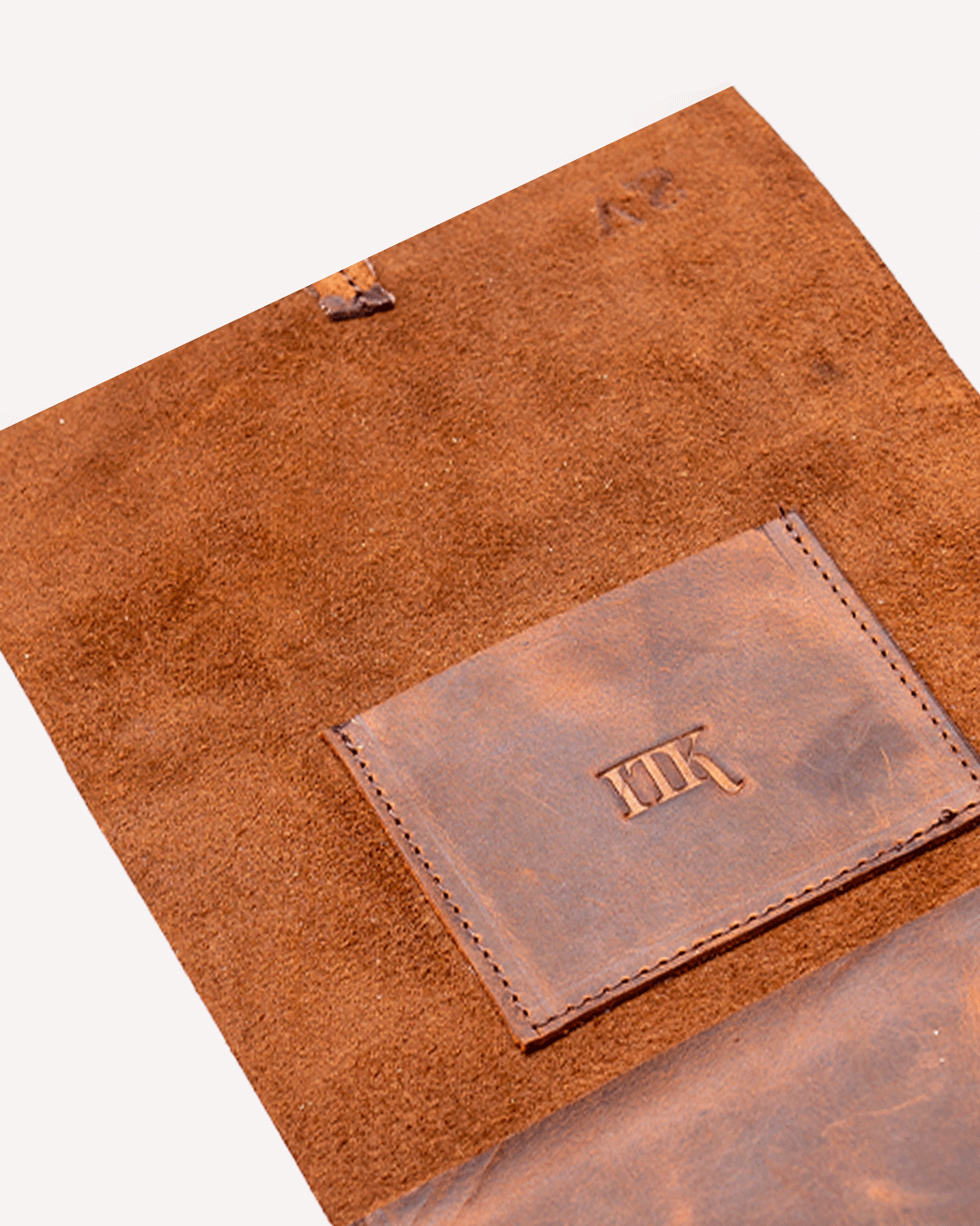 Dark Brown Tobacco pouch - Real Leather