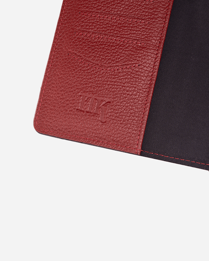 Maroon Bookmark & Pencil case & Diary Cover (Set) - Real Leather