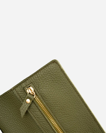Green Wallet - Real Leather