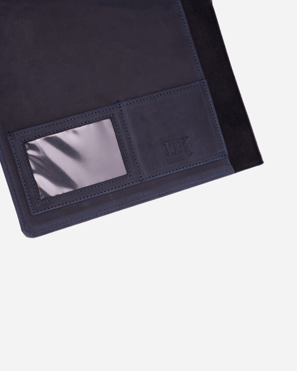 Dark Blue A4 Folder - Real Leather
